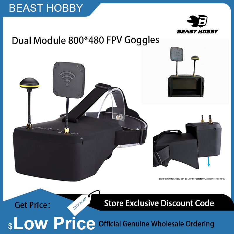 Skyzone Cobra X V2 Fpv Goggles - Kacamata FPV EV800D 5.8G 40CH Diversity